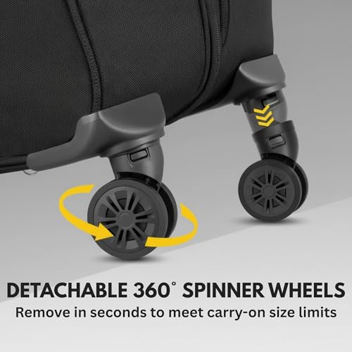 STUFFSTASH Rolling Garment Bag with Removable Wheels for Travel