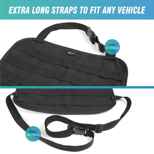 STUFFSTASH Tactical Seat Back Organizer — Universal Vehicle MOLLE Panel with 5 Detachable Pouches