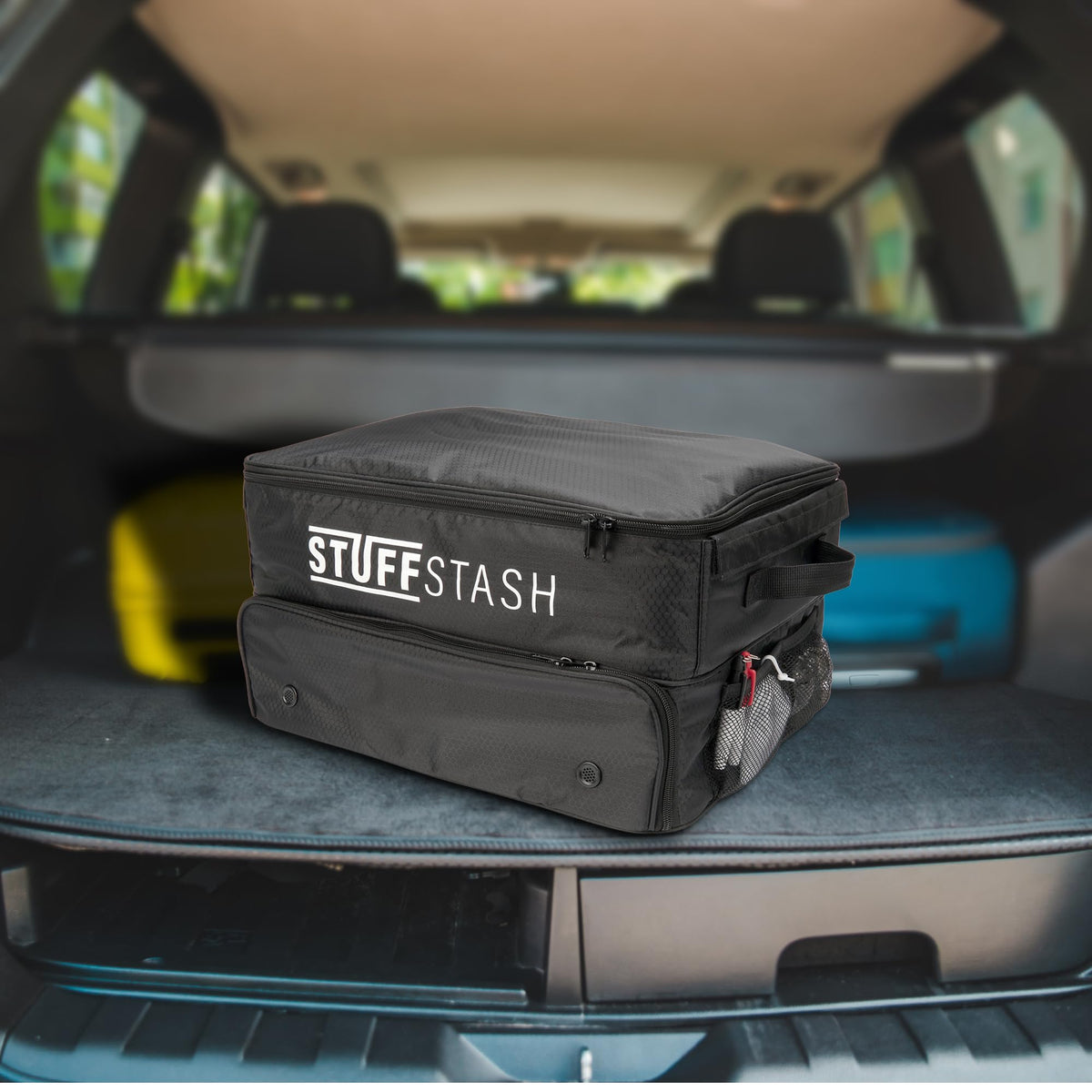 STUFFSTASH Golf Trunk Organizer for Car – Rigid, Won’t Collapse | Ventilated Shoe Compartment, Adjustable Dividers & Mesh Pockets | Golf Gift for Men & Women | Premium Car Trunk Storage Organizer
