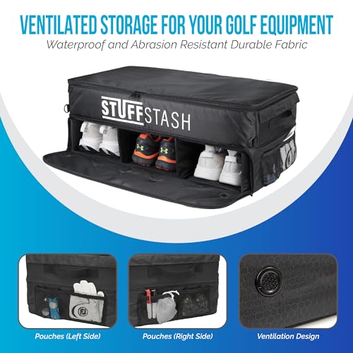 STUFFSTASH XL Golf Trunk Organizer for Car & SUV, Holds 3 Pairs of Shoes