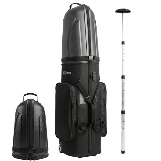 STUFFSTASH Golf Travel Bag for Airlines with Wheels, Hard ABS Shell Golf Travel Case, Internal Support Bar, YKK Zippers, TSA Lock, Waterproof Pockets, Golf Club Travel Bag for Airplane Travel